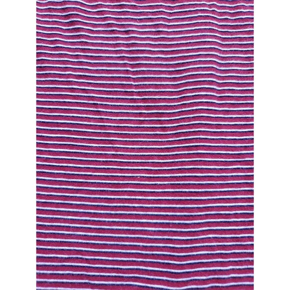 Zara Shirt Women Medium Top Red Stripped Short Sleeve Oversize Top Blouse - Picture 4 of 5